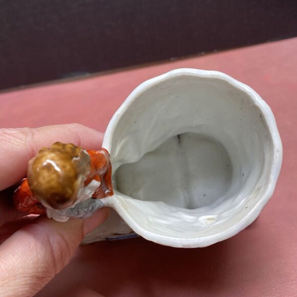 Gold Castle Ceramic Aristocrat Man Planter With Yellow Bird Japan Vintage - Picture 6 of 10